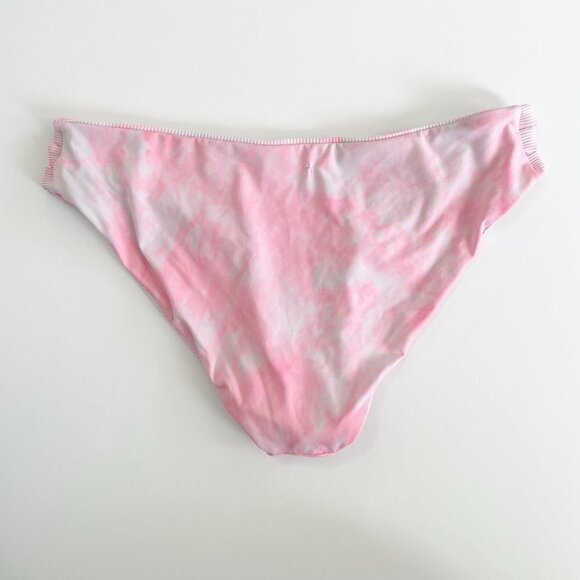 BECCA by Rebecca Ribbed Pink Tie Dye Bathing Suit Hipster Bikini Bottom - Jordan - Picture 4 of 6